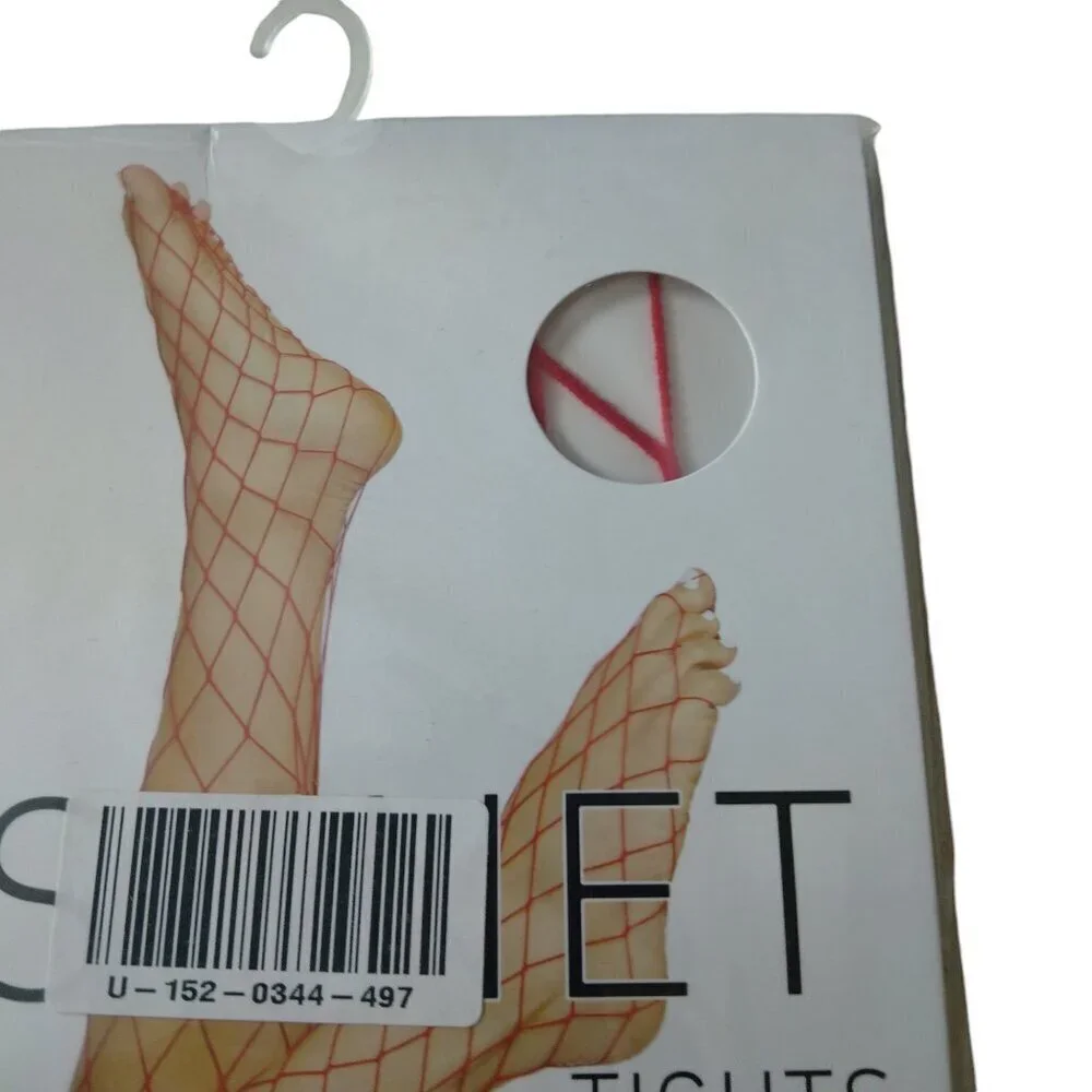 Forever 21 Halloween Collection Women's S/M Orange Fishnet Tights New In Package